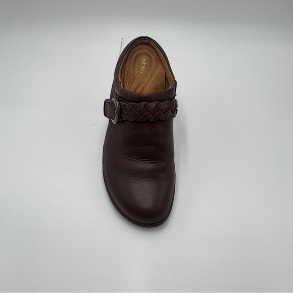 Aetrex Brown Leather Mules Slip-On Comfort - Picture 5 of 16